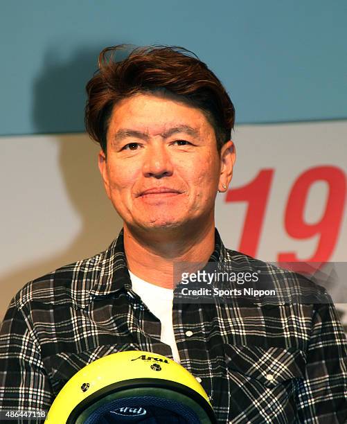 Personality Hiromi attends the BIKE O & COMPANY press conference at Yebisu Garden Place on August 18, 2014 in Tokyo, Japan.