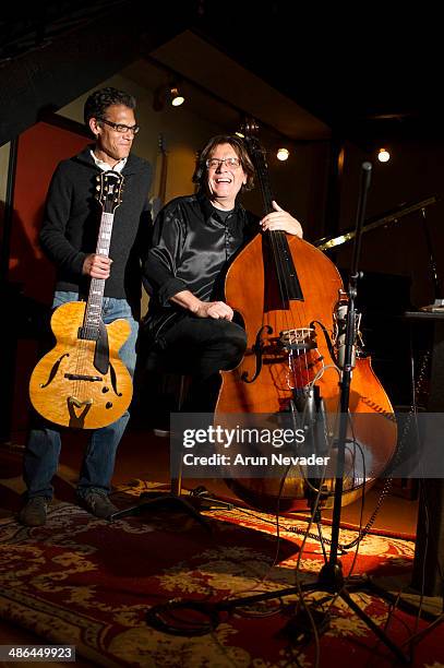 Guitarist Mark Hammond and bassist Bunny Brunel attend the Kaylene Peoples "My Man" Recording Session with Bunny Brunel at The Mouse House Studio on...