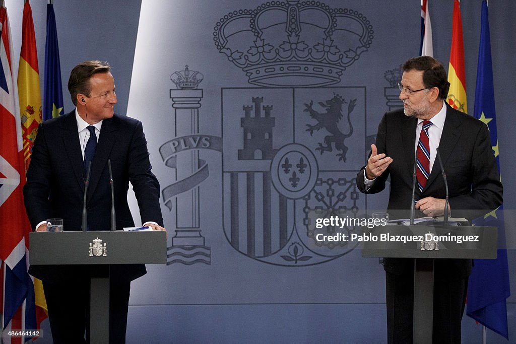 David Cameron Meets Spanish President Mariano Rajoy