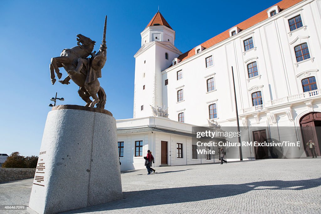 Castle and statue,  Bratislava, Slovakia