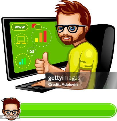 Programmer at the computer Programmer at the computer