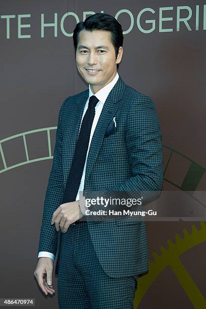 South Korean actor Jung Woo-Sung attends the photo call for 2015 Cartier Fine Watchmaking Collection Event at Shilla Hotel on September 4, 2015 in...