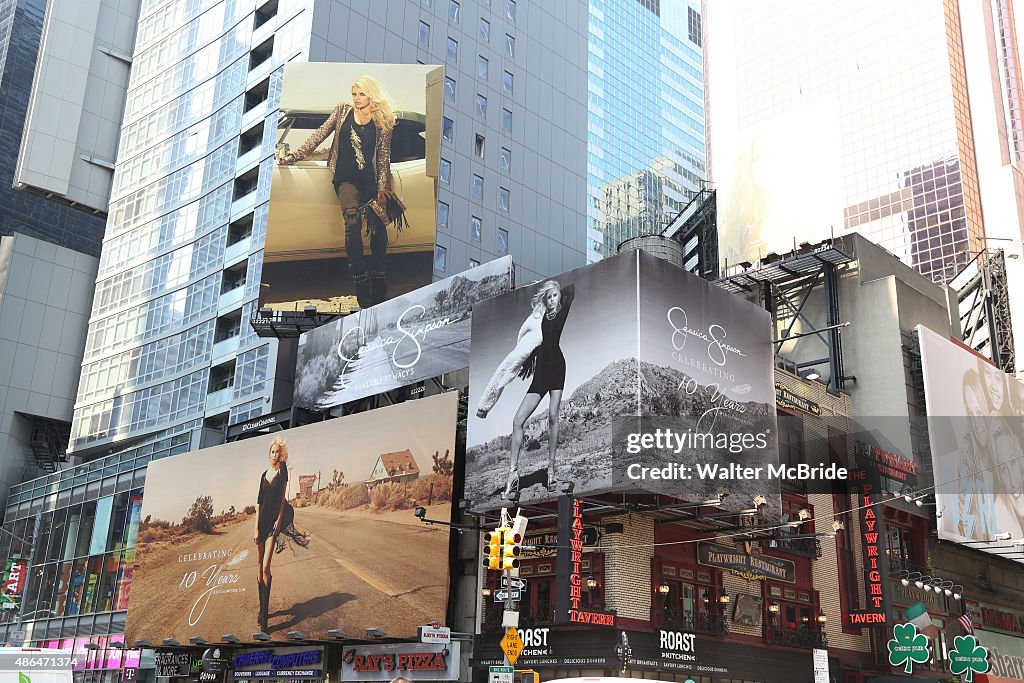 Times Square Celebrates Jessica Simpson's Business Brand 10 Year Anniversary