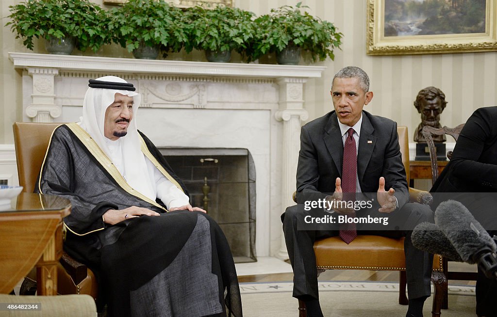 President Obama Meets With King Salman bin Abdulaziz Al Saud of Saudi Arabia At The White House