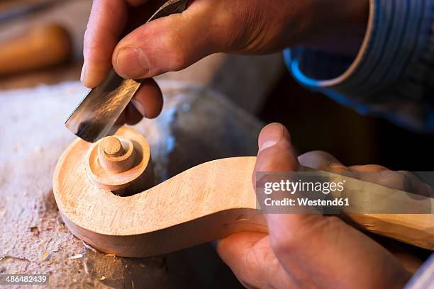 violin maker at work - precision accuracy stock pictures, royalty-free photos & images