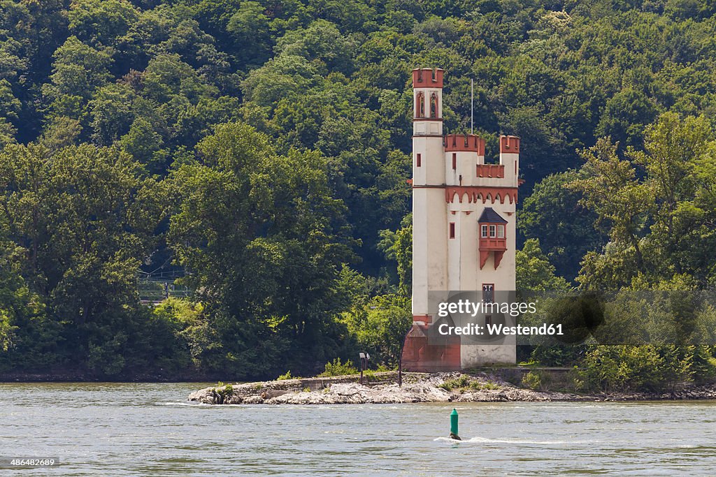 Germany, Rhineland-Palatinate, Bingen am Rhein, View of mouse tower