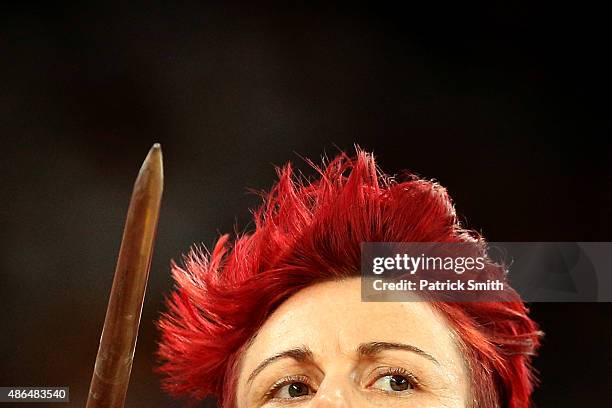 Kathryn Mitchell of Australia competes in the Women's Javelin qualification during day seven of the 15th IAAF World Athletics Championships Beijing...