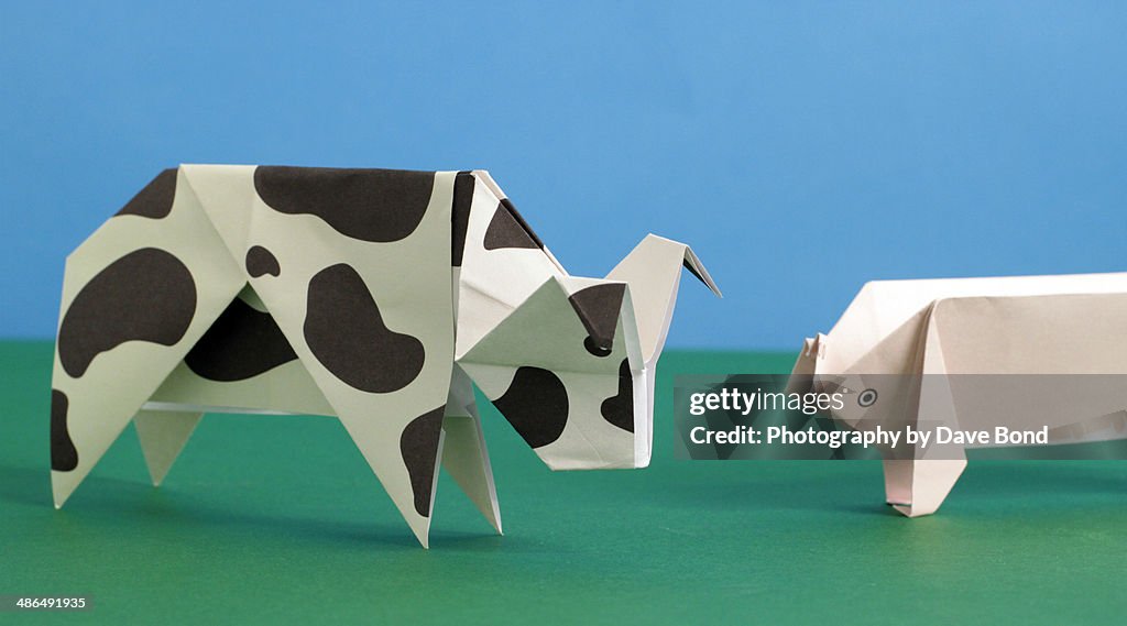 Origami Farm Animals High-Res Stock Photo - Getty Images