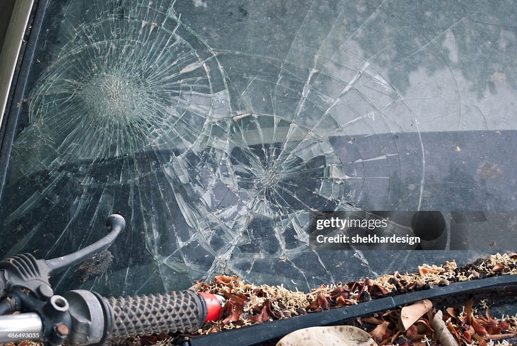 Car Glass Exploding Broken Car Glass High-Res Stock Photo - Getty Images