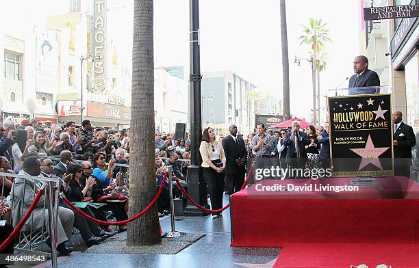 Host Tavis Smiley attends Tavis Smiley being honored with a Star on the Hollywood Walk of Fame on April 24, 2014 in Hollywood, California.