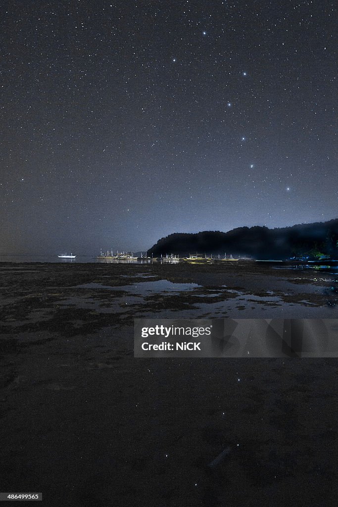 Big Dipper inverted reflection in water