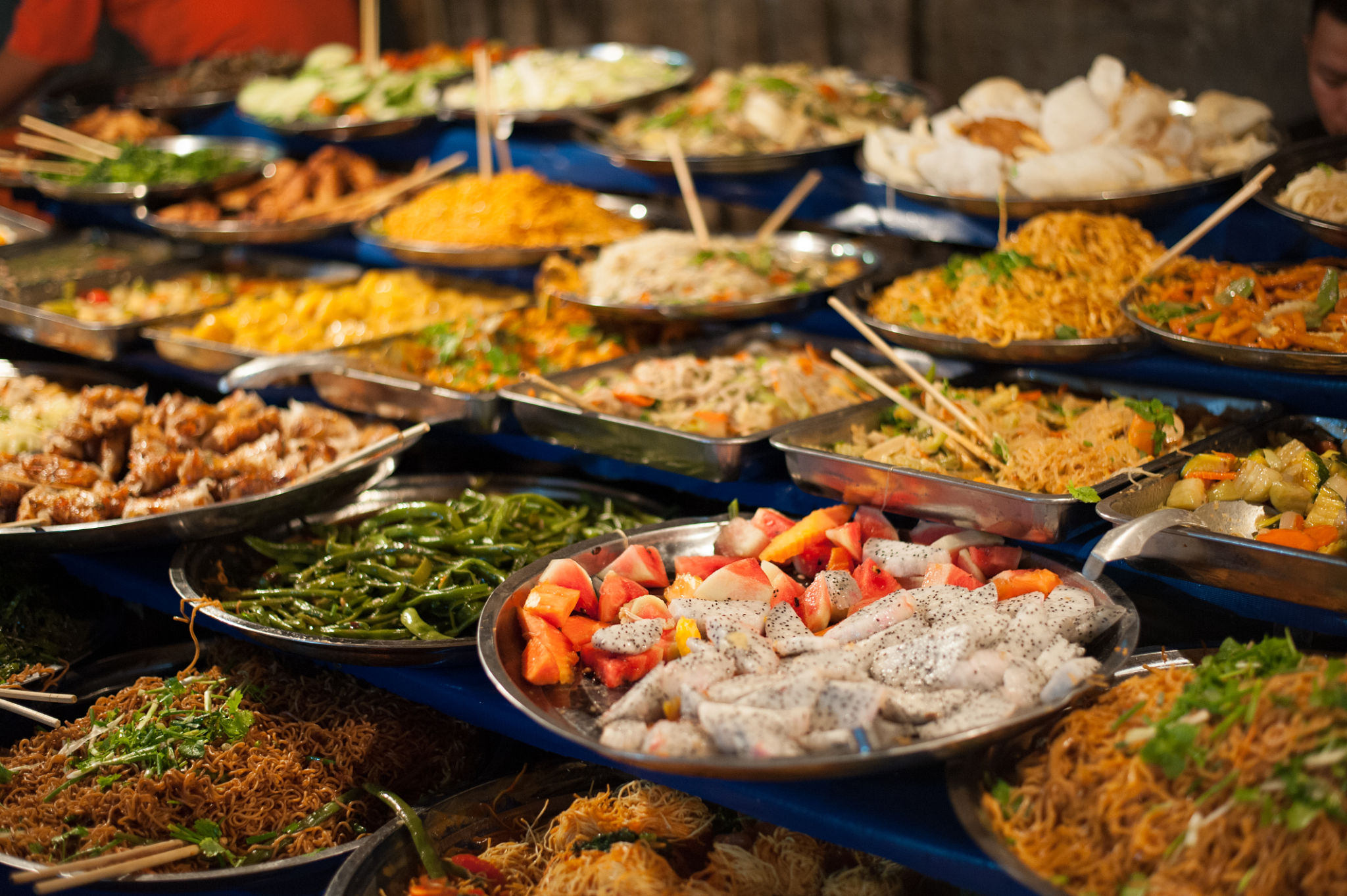 Food buffet in Luang Prabang. Food buffet in Luang Prabang.