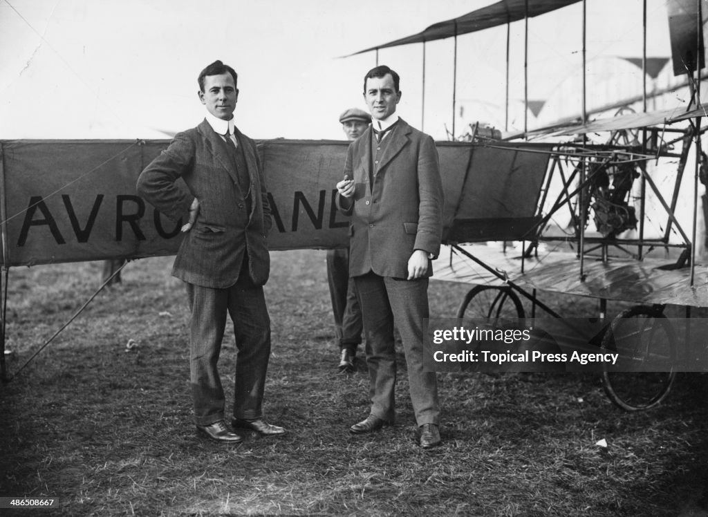 Winston Roe Humphrey Verdon Roe and his brother Alliott Verdon Roe with one of ...