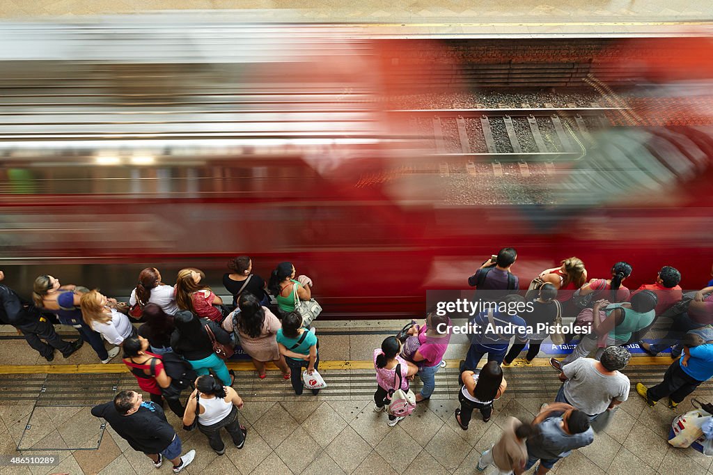 Train station in Sao Paulo, Brazil