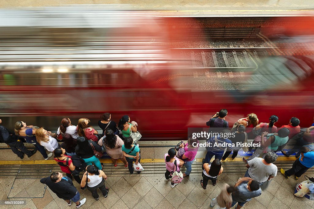 Train station in Sao Paulo, Brazil