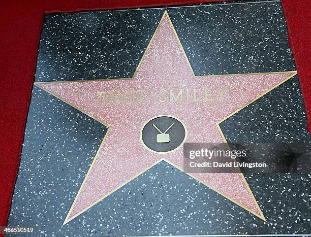 Host Tavis Smiley is honored with a Star on the Hollywood Walk of Fame on April 24, 2014 in Hollywood, California.