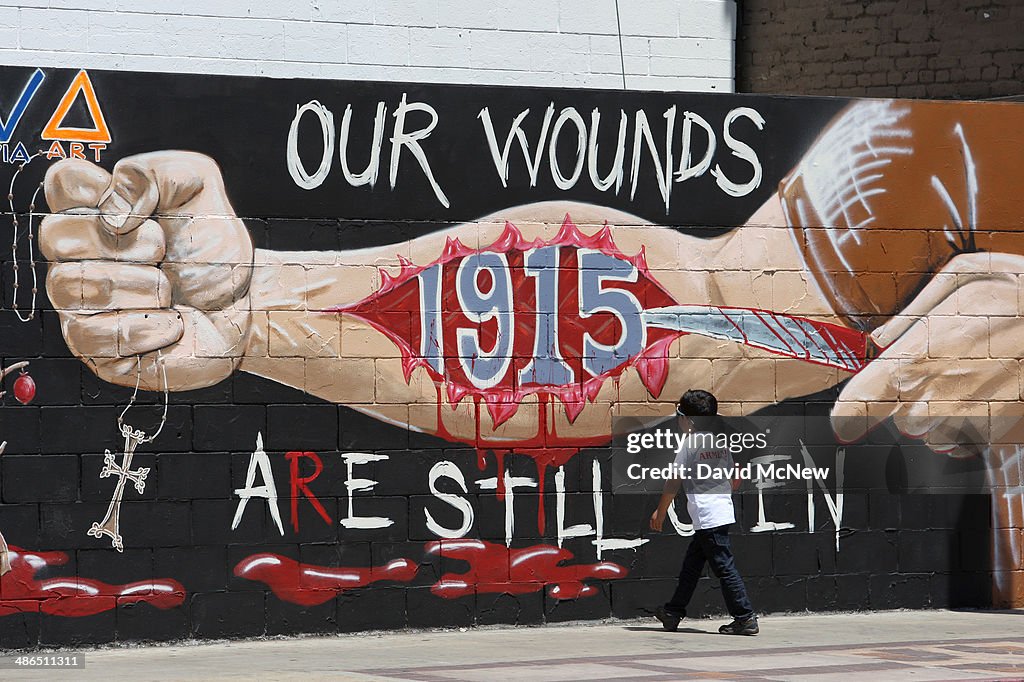 Protestors Rally In Los Angeles On 99th Anniversary Of Armenian Genocide