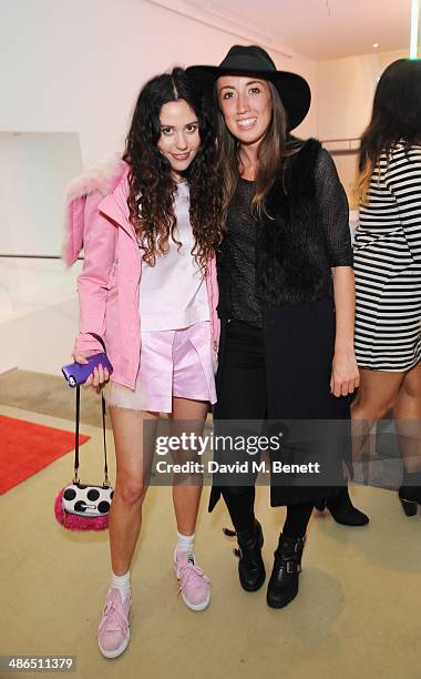 Eliza Doolittle and Harley Moon Kemp attend the Beats by Dr. Dre Drenched in Colour nail event on April 24, 2014 in London, England.