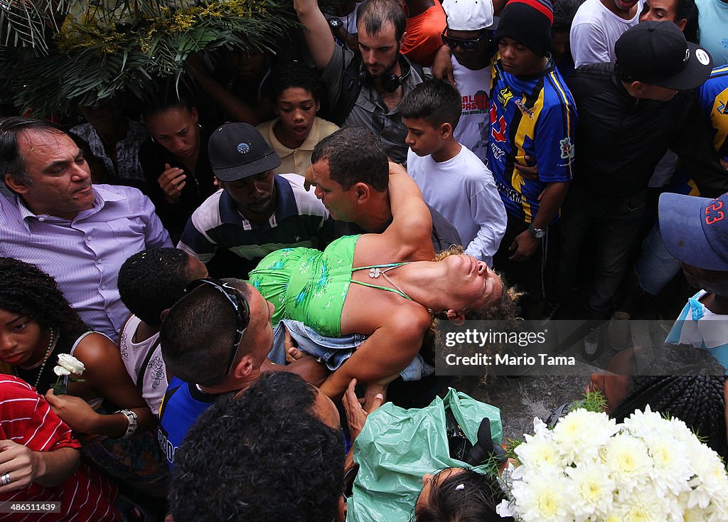 Funeral Held For Rio Resident Killed In Favela-Police Violence