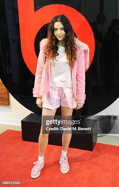 Eliza Doolittle attends the Beats by Dr. Dre Drenched in Colour nail event on April 24, 2014 in London, England.