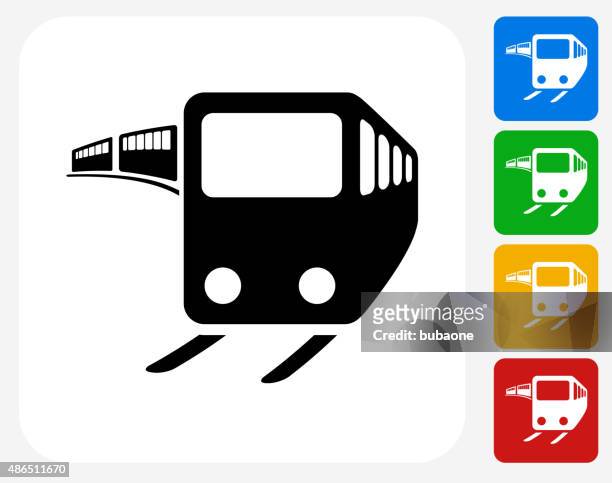 train icon flat graphic design - railroad car stock illustrations