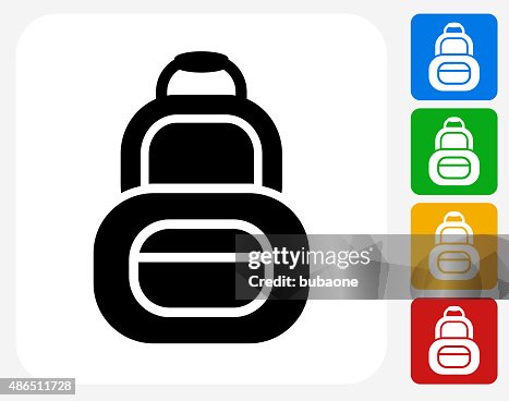 Backpack Icon Flat Graphic Design Backpack Icon Flat Graphic Design