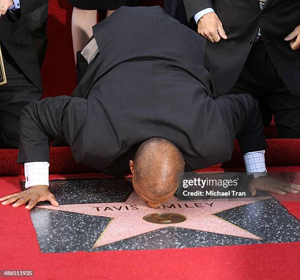Tavis Smiley attends the ceremony honoring him with a Star on The Hollywood Walk of Fame on April 24, 2014 in Hollywood, California.
