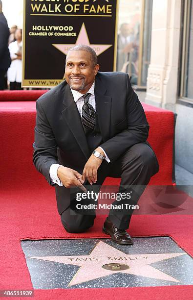 Tavis Smiley attends the ceremony honoring him with a Star on The Hollywood Walk of Fame on April 24, 2014 in Hollywood, California.