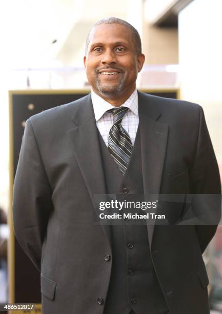 Tavis Smiley attends the ceremony honoring Tavis Smiley with a Star on The Hollywood Walk of Fame on April 24, 2014 in Hollywood, California.