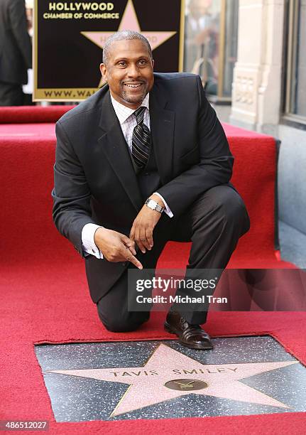 Tavis Smiley attends the ceremony honoring Tavis Smiley with a Star on The Hollywood Walk of Fame on April 24, 2014 in Hollywood, California.