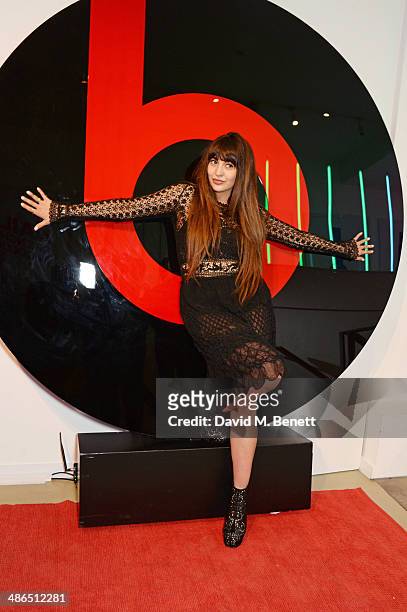 Zara Martin attends the Beats by Dr. Dre Drenched in Colour nail event on April 24, 2014 in London, England.