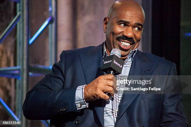 Steve Harvey attends AOL BUILD Speaker Series: Steve Harvey at AOL Studios In New York on September 4, 2015 in New York City.