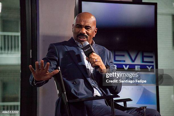 Steve Harvey attends AOL BUILD Speaker Series: Steve Harvey at AOL Studios In New York on September 4, 2015 in New York City.