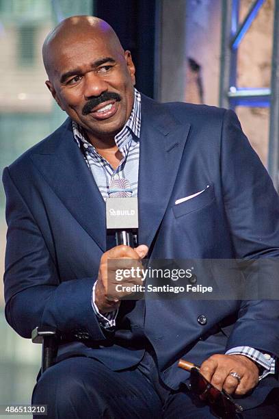 Steve Harvey attends AOL BUILD Speaker Series: Steve Harvey at AOL Studios In New York on September 4, 2015 in New York City.