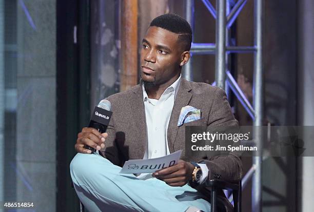 Personality Kevin Thompson attends the AOL BUILD Speaker Series: Steve Harvey at AOL Studios In New York on September 4, 2015 in New York City.