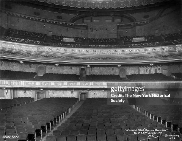 Interior view of the empty seats at the Beacon Theater, New York, 1930.