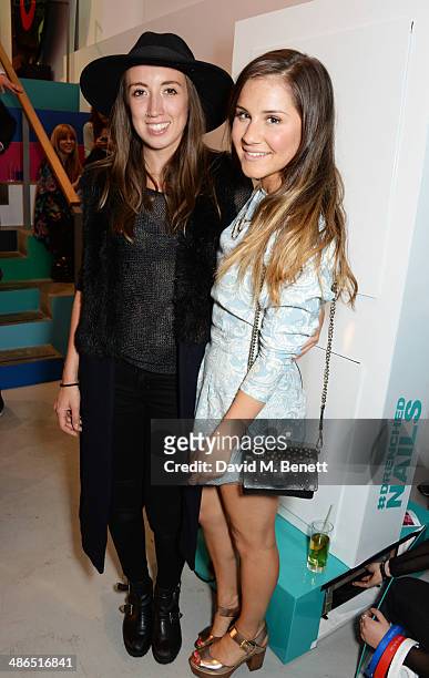 Harley Moon Kemp and Electra Formosa attend the Beats by Dr. Dre Drenched in Colour nail event on April 24, 2014 in London, England.