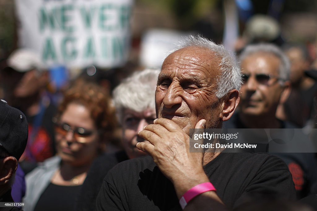 Protestors Rally In Los Angeles On 99th Anniversary Of Armenian Genocide