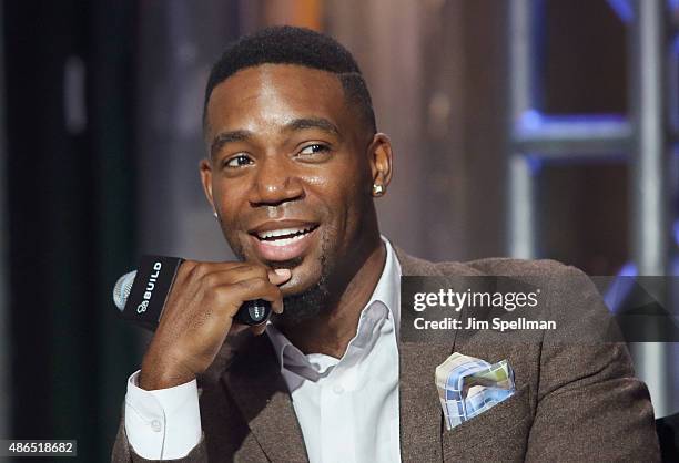 Personality Kevin Thompson attends the AOL BUILD Speaker Series: Steve Harvey at AOL Studios In New York on September 4, 2015 in New York City.