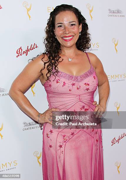 Actress Marabina Jaimes attends the Television Academy's cocktail reception to celebrate the 67th Emmy Awards at The Montage Beverly Hills on August...