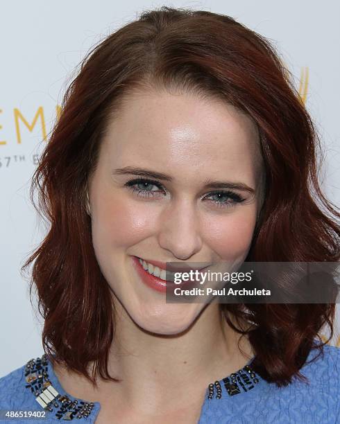 Actress Rachel Brosnahan attends the Television Academy's cocktail reception to celebrate the 67th Emmy Awards at The Montage Beverly Hills on August...