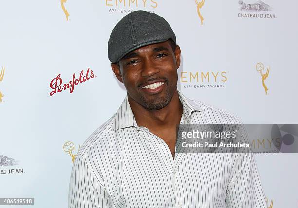 Actor Jason George attends the Television Academy's cocktail reception to celebrate the 67th Emmy Awards at The Montage Beverly Hills on August 24,...