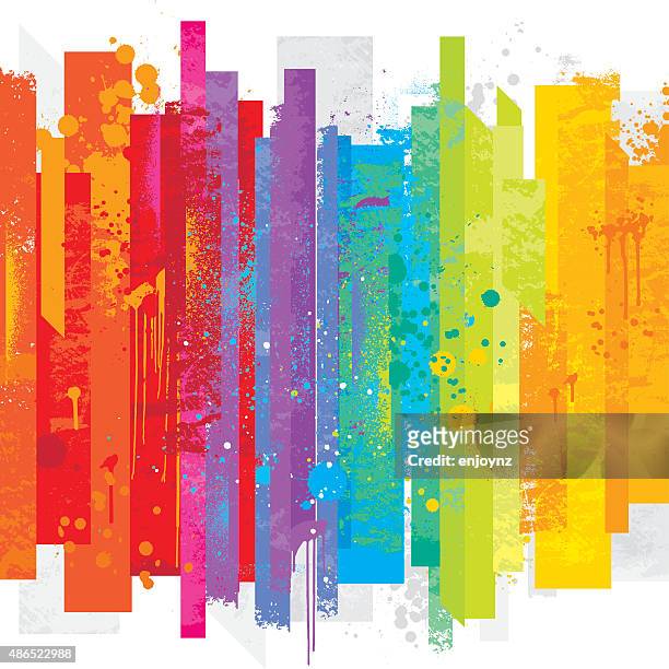 stockillustraties, clipart, cartoons en iconen met grunge rainbow background - color image