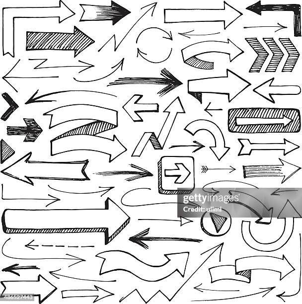 illustrations, cliparts, dessins animés et icônes de flèches - indication de direction illustrations