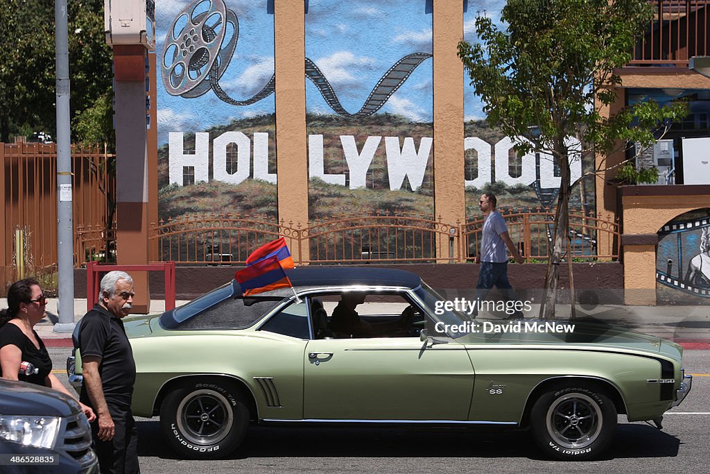Protestors Rally In Los Angeles On 99th Anniversary Of Armenian Genocide