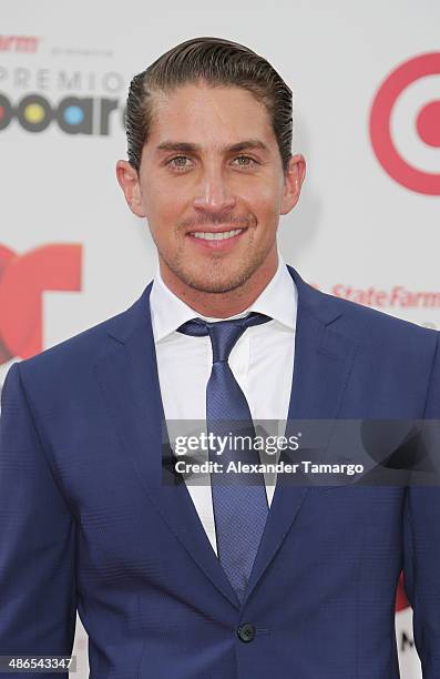 Jonathan Islas arrives at the 2014 Billboard Latin Music Awards at Bank United Center on April 24, 2014 in Miami, Florida.