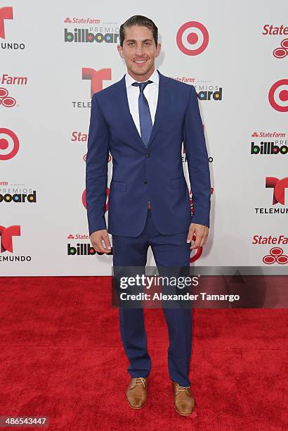Jonathan Islas arrives at the 2014 Billboard Latin Music Awards at Bank United Center on April 24, 2014 in Miami, Florida.