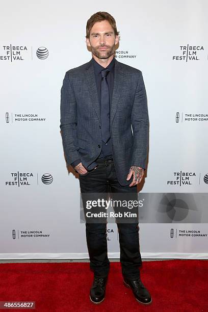 Actor Seann William Scott attends the "Just Before I Go" Premiere during the 2014 Tribeca Film Festival at the SVA Theater on April 24, 2014 in New...