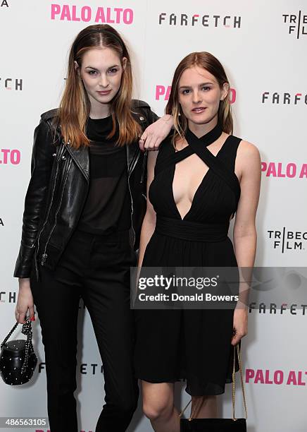 Laura Love and Nathalie Love attend The 2014 Tribeca Film Festival After Party Of Gia Coppola's Palo Alto, Hosted By Farfetch At Up&Down on April 24,...