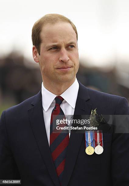 Prince William, Duke of Cambridge during an ANZAC Day commemorative service at the Australian War Memorial on April 25, 2014 in Canberra, Australia....